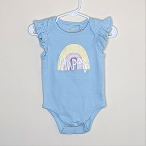 NWT Jessica Simpson Happy Rainbow Onesie Bodysuit 3-6m
